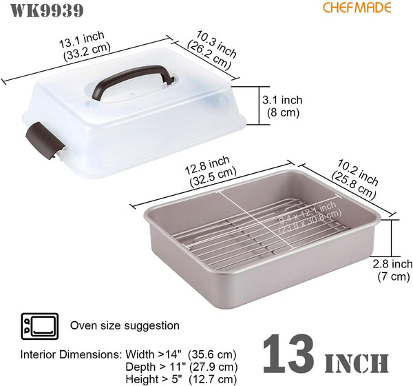 CHEFMADE Cook & Carry Bake Pan with Lid (WK9939)