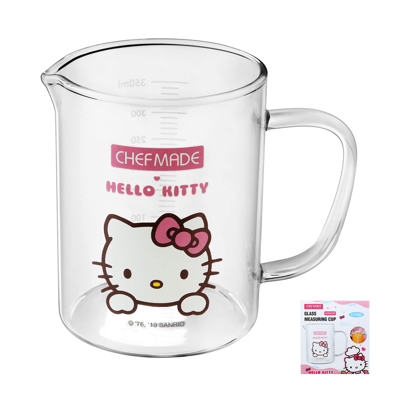 CHEFMADE x Sanrio Hello Kitty Borosilicate Glass Measuring Cup 350ml