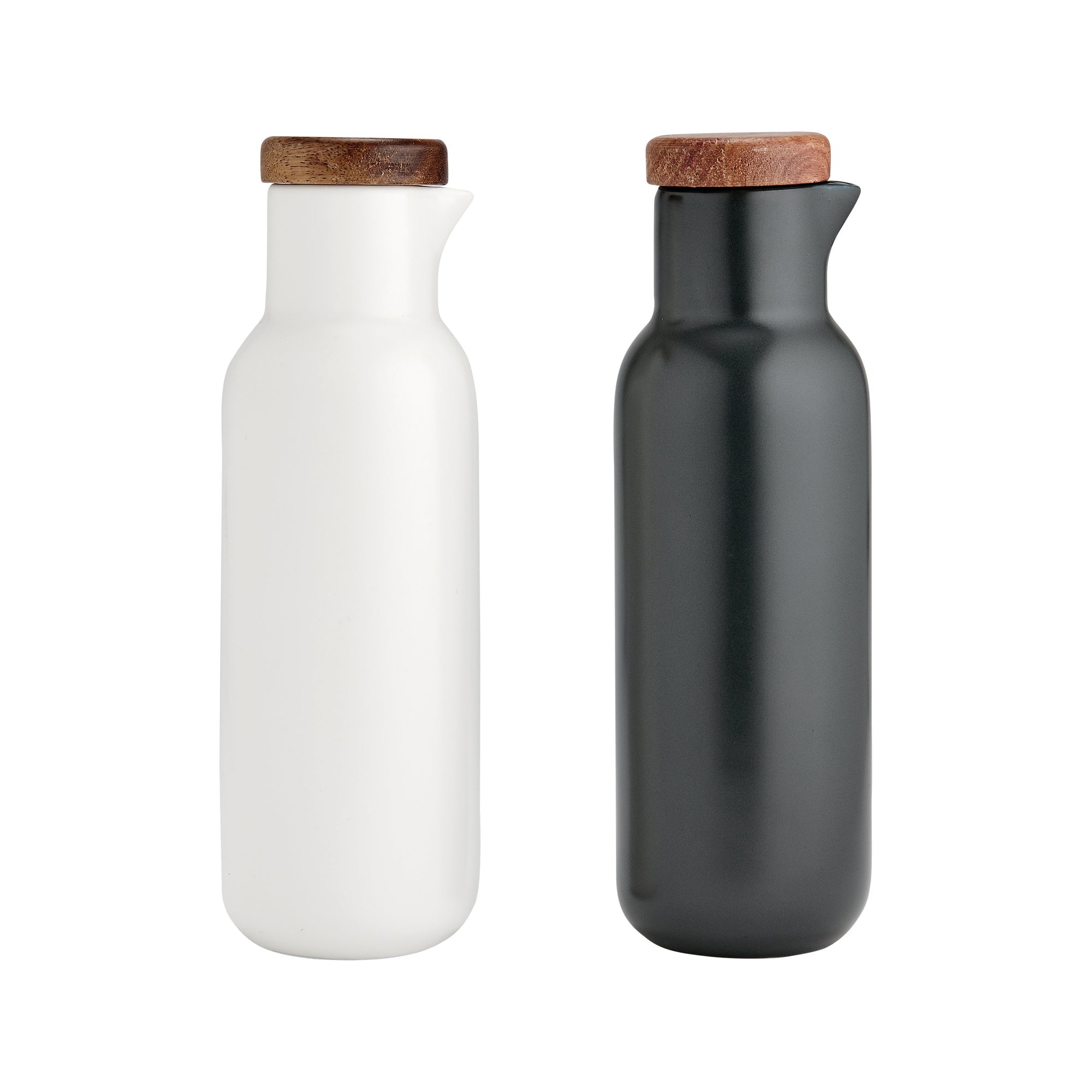 Ladelle Essentials White & Charcoal Oil & Vinegar Set