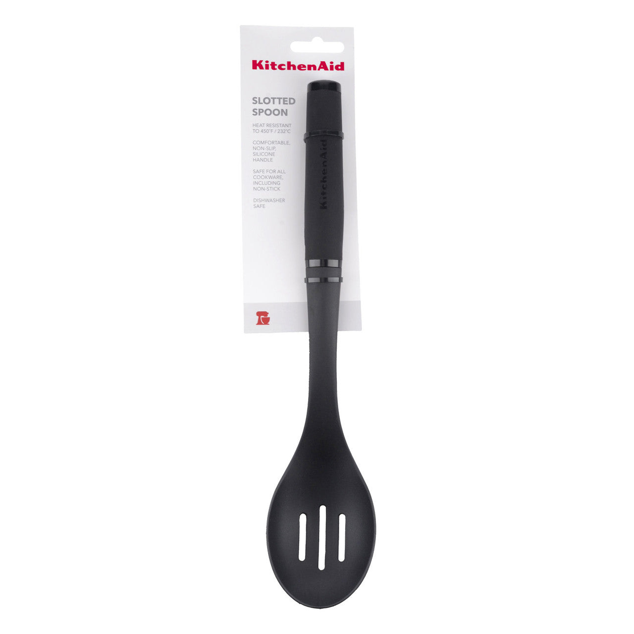 KitchenAid Soft Touch Nylon Slotted Spoon (Black)