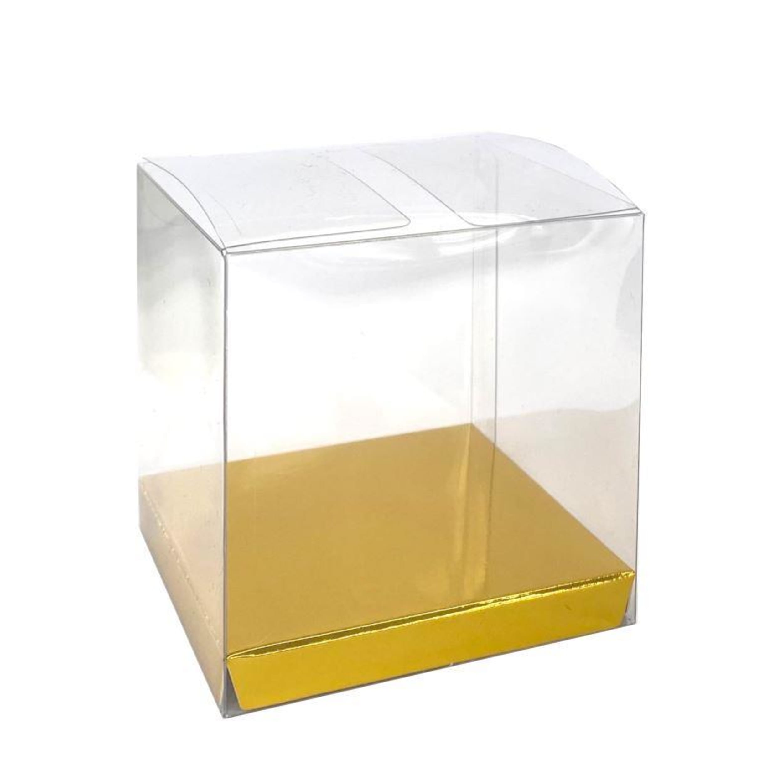 FiveStar Clear Favour Box Metallic Gold (10 Pack)