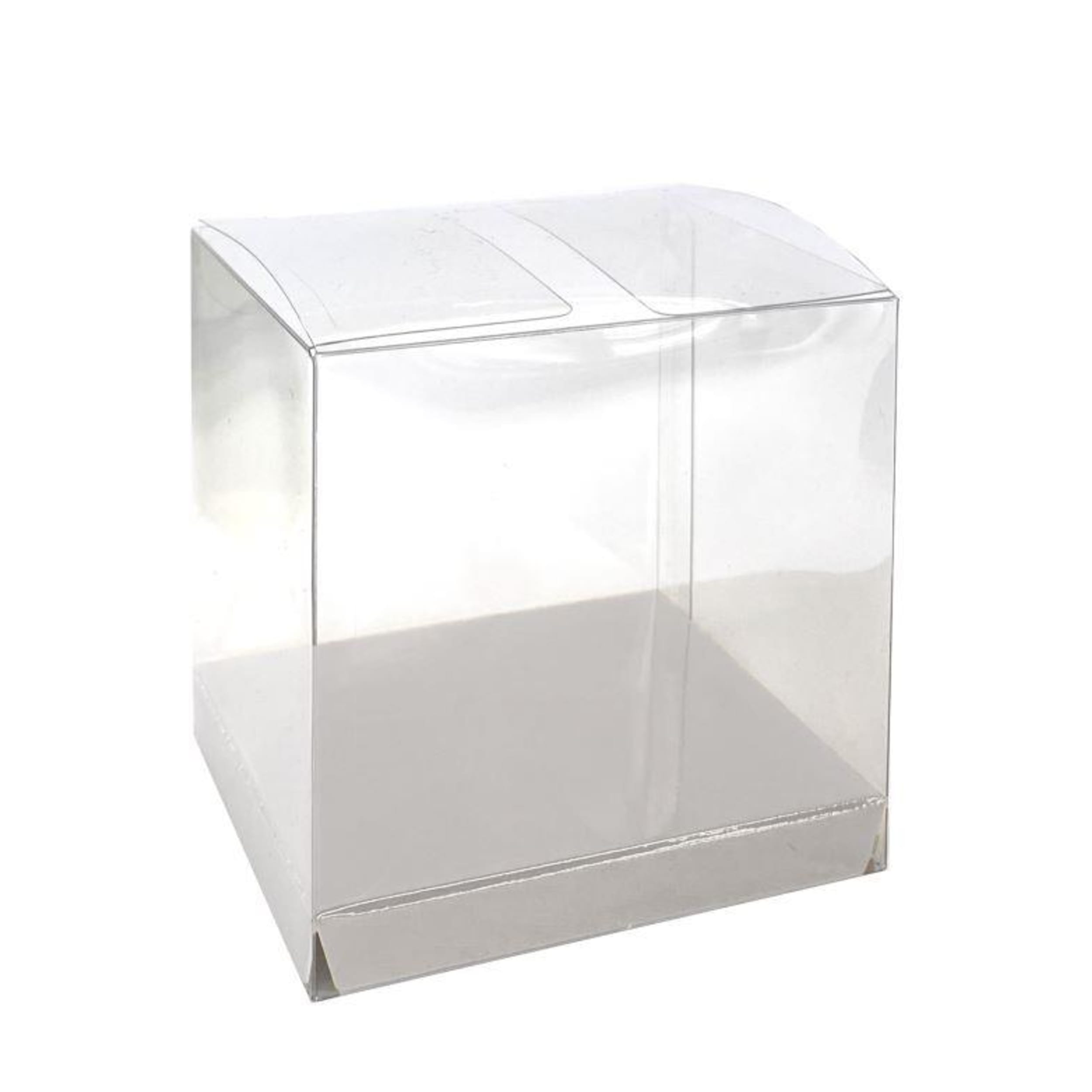 FiveStar Clear Favour Box Metallic Silver (10 Pack)