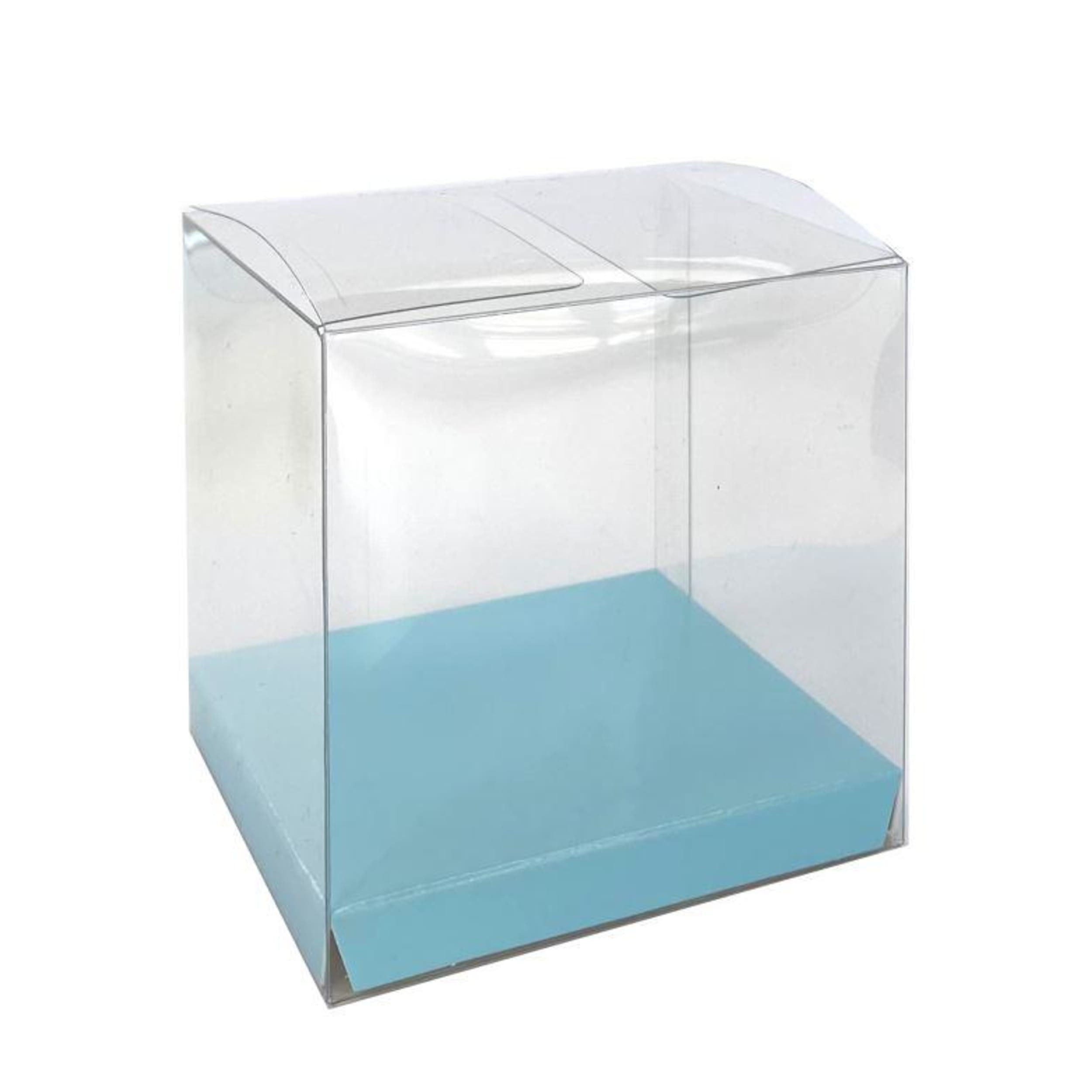 FiveStar Clear Favour Box Pastel Blue (10 Pack)