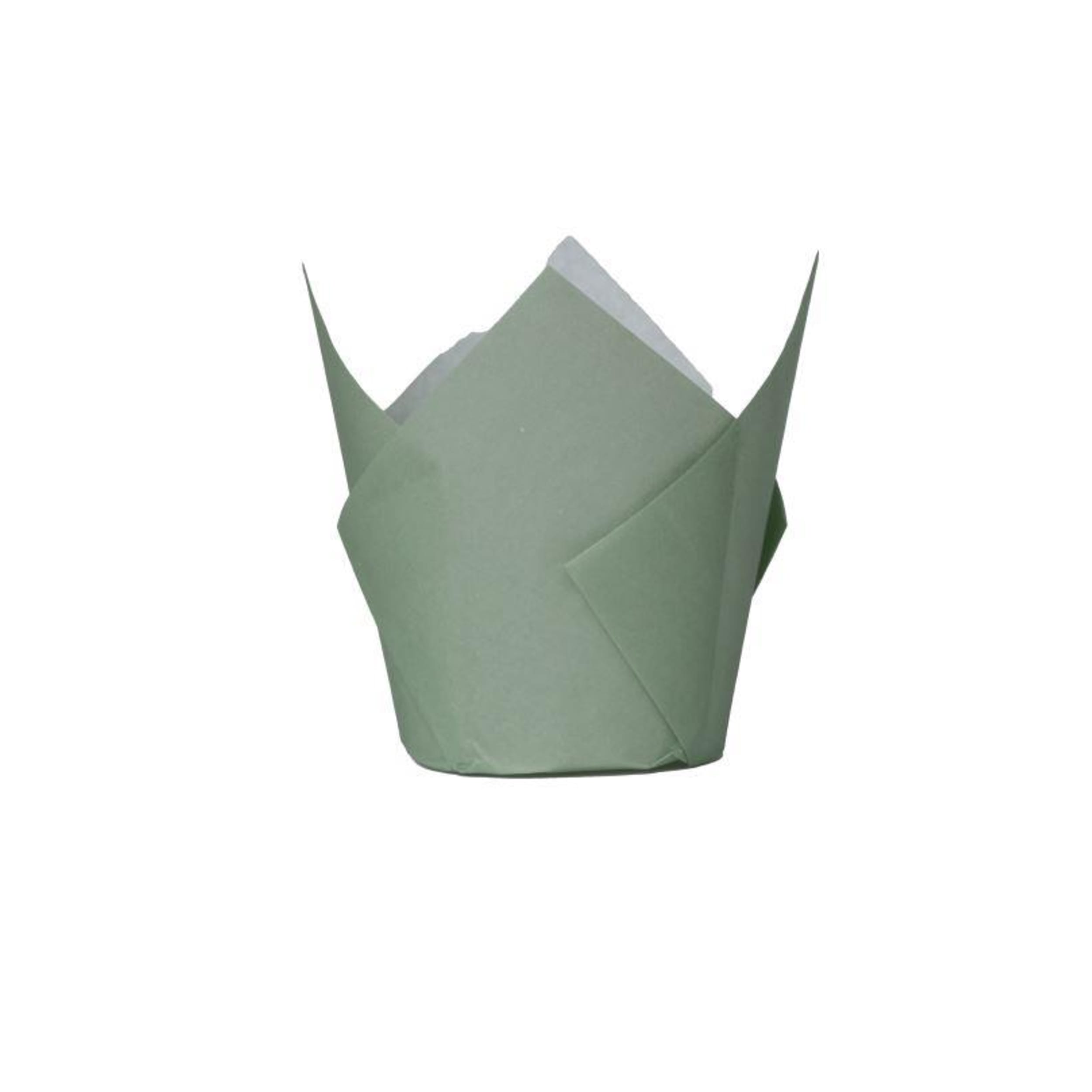 FiveStar Tulip Cupcake Case Eucalyptus (20 Pack)