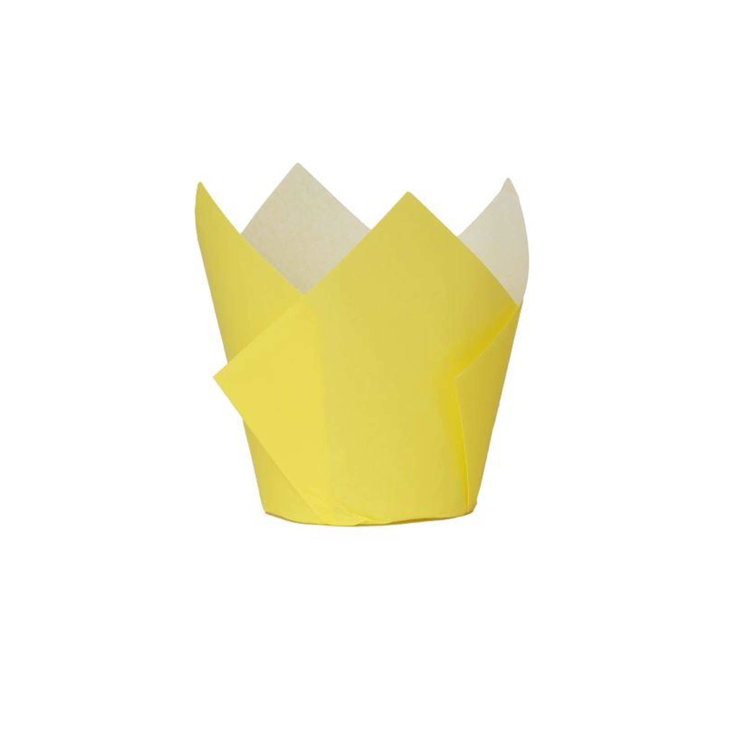 FiveStar Tulip Cupcake Case Pastel Yellow (20 Pack)