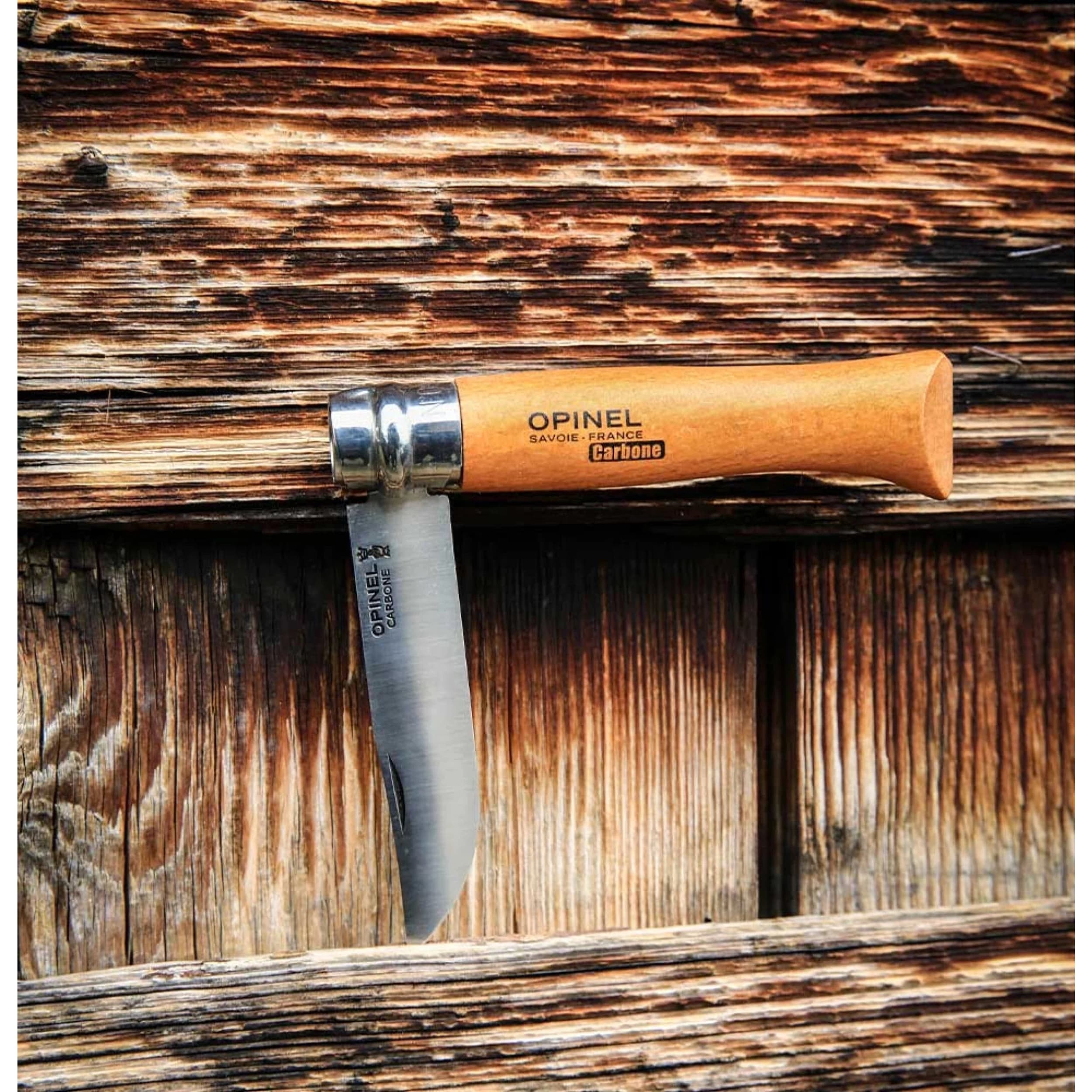 Opinel No.07 Carbon Steel Folding Knife Beech