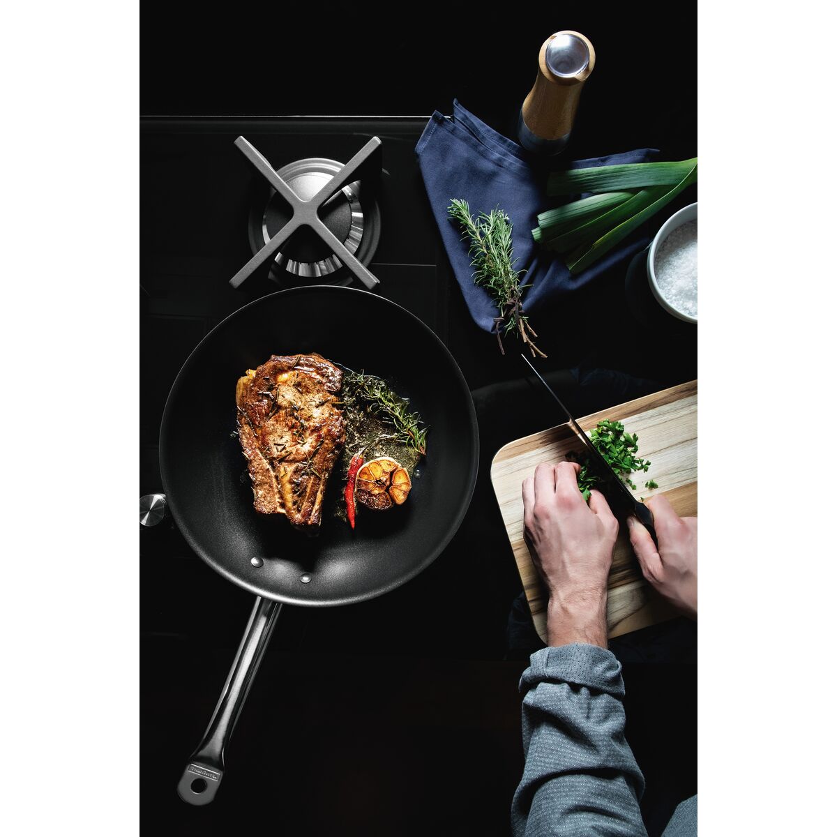 Tramontina Professional Non Stick Stainless Steel Frying Pan - 30cm - 2.9L