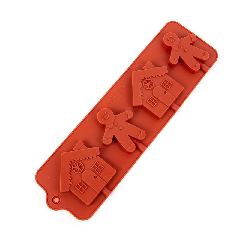 Sugar Crafty Gingerbread Man & House Silicone Chocolate Mould