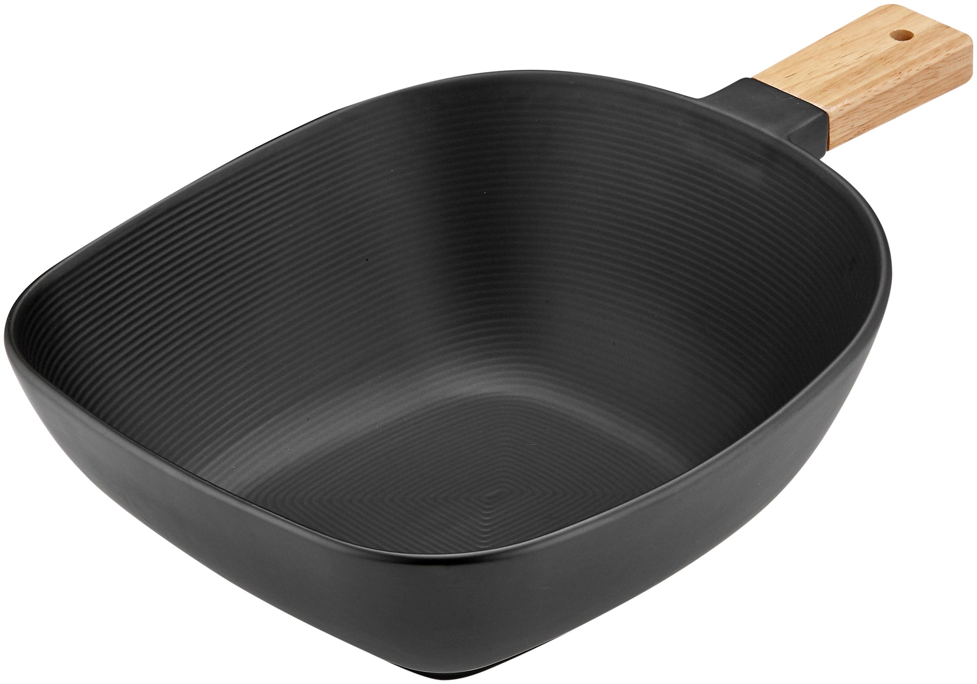 Ladelle Linear Texture Large Black Bowl Serve Stick