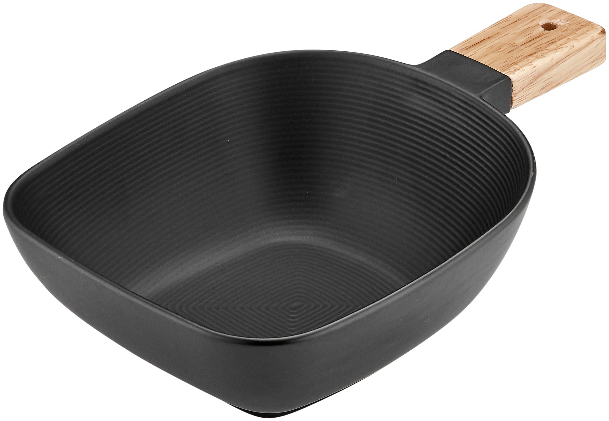 Ladelle Linear Texture Medium Black Bowl Serve Stick