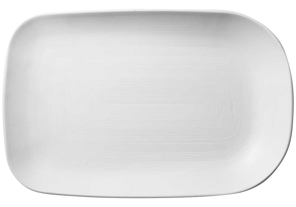 Ladelle Linear Texture White Platter