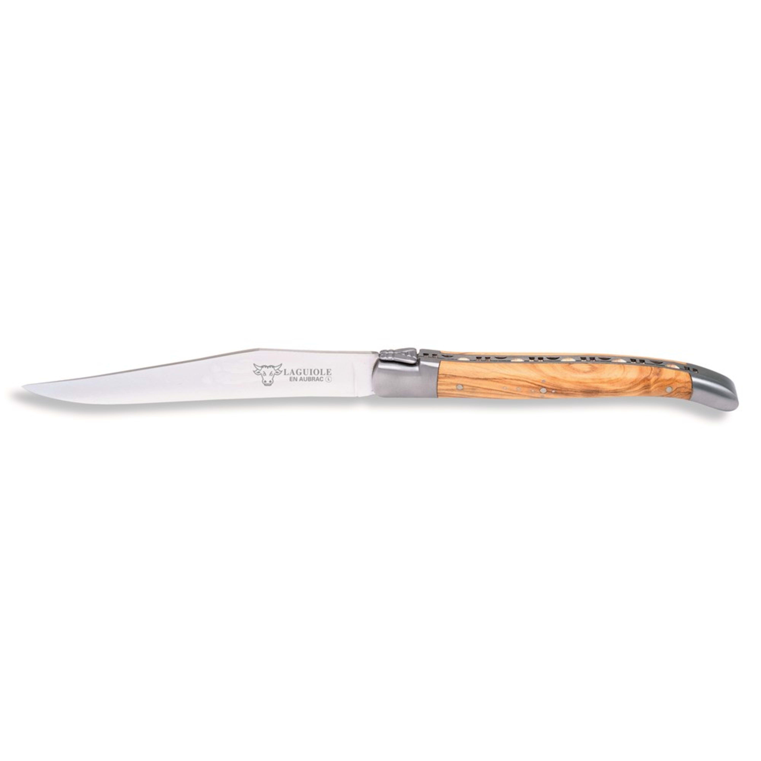 Laguiole en Aubrac 6 Piece Steak Knife Set - Olive Wood