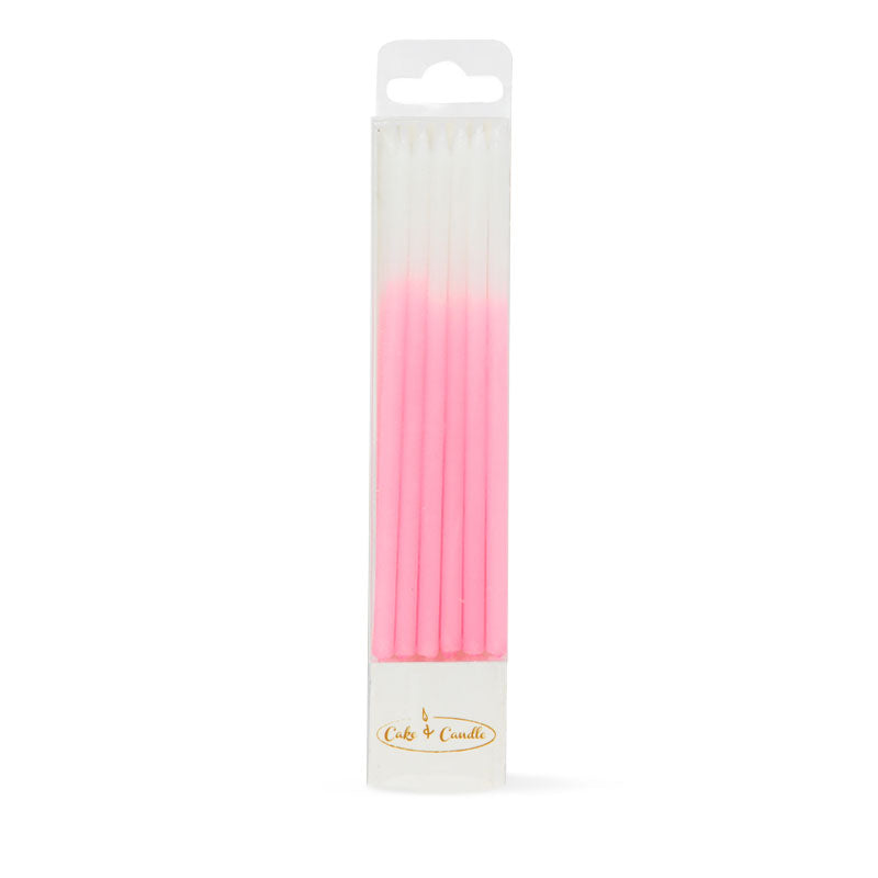 Cake & Candle Ombre Cake Candles Pink 12 Pack