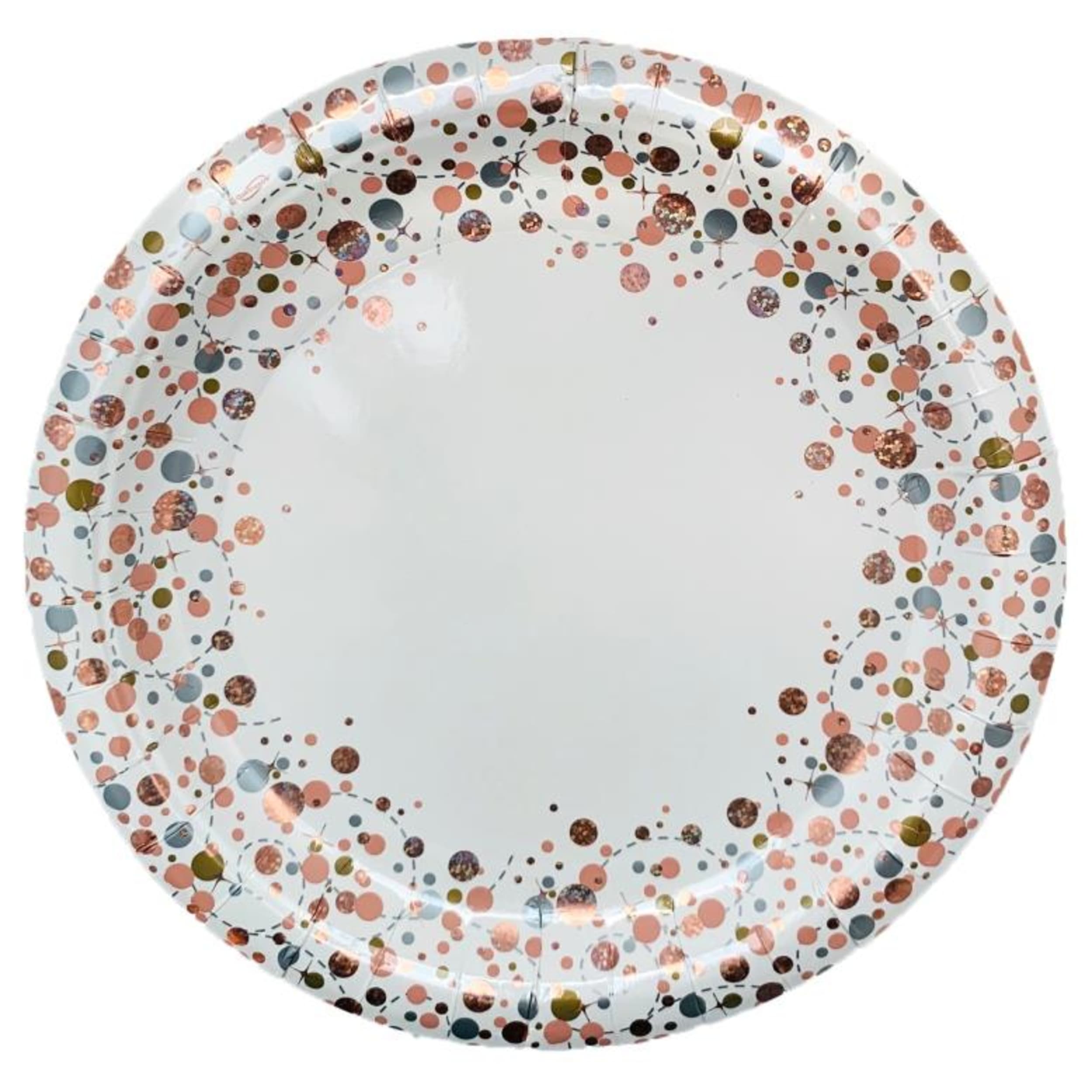 Occasions Sparkling Fizz Rose Gold 9" 23cm Plate (8 Pack)