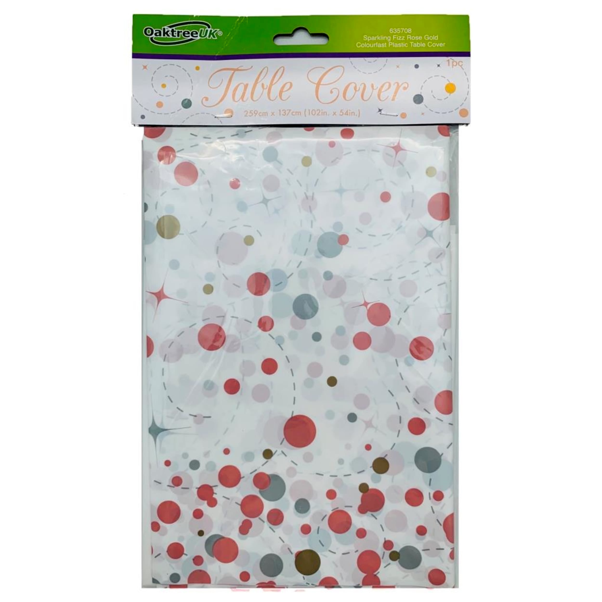 Occasions Sparkling Fizz Rose Gold T/Cover Rect