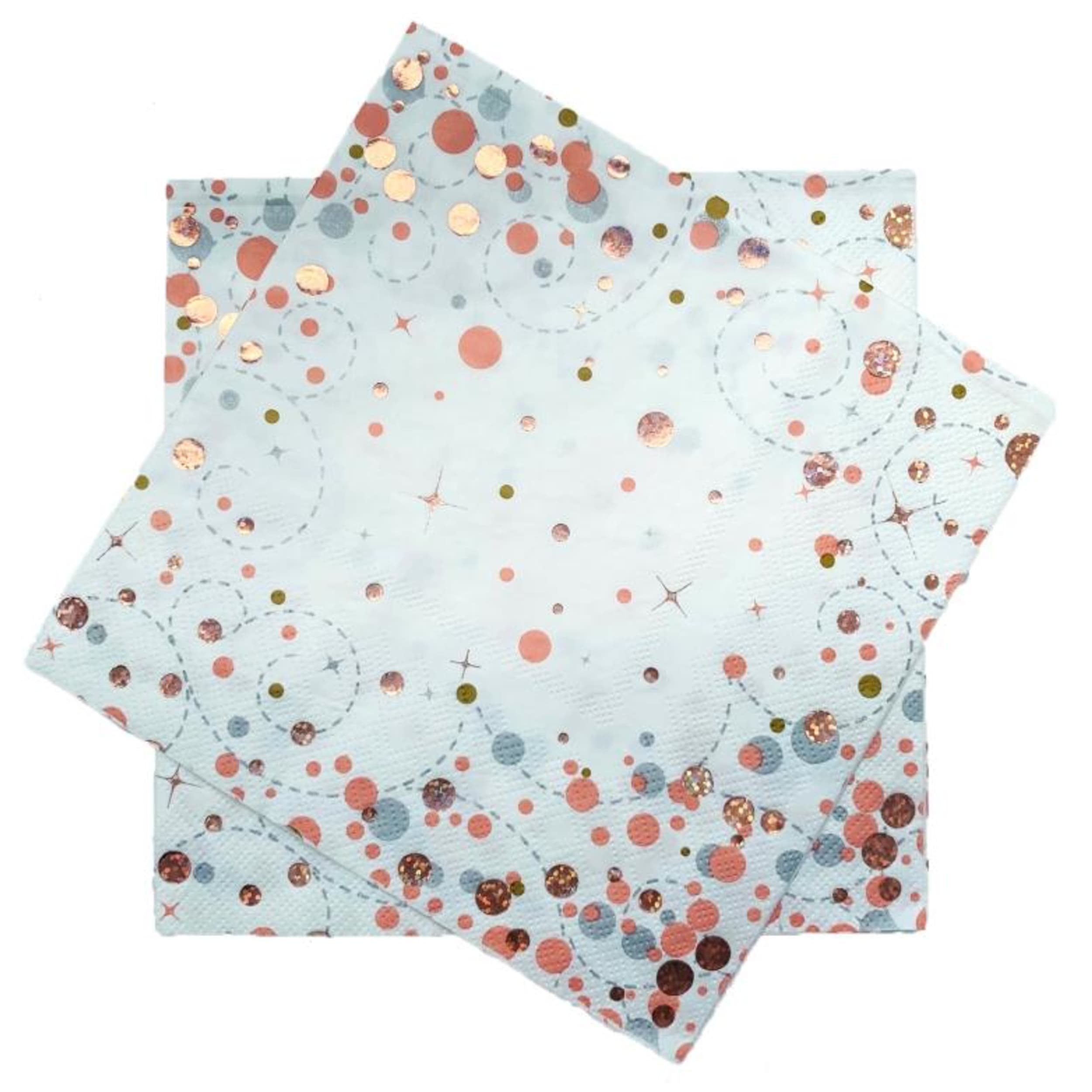 Occasions Sparkling Fizz Rose Gold Napkin 33cm (16 Pack)