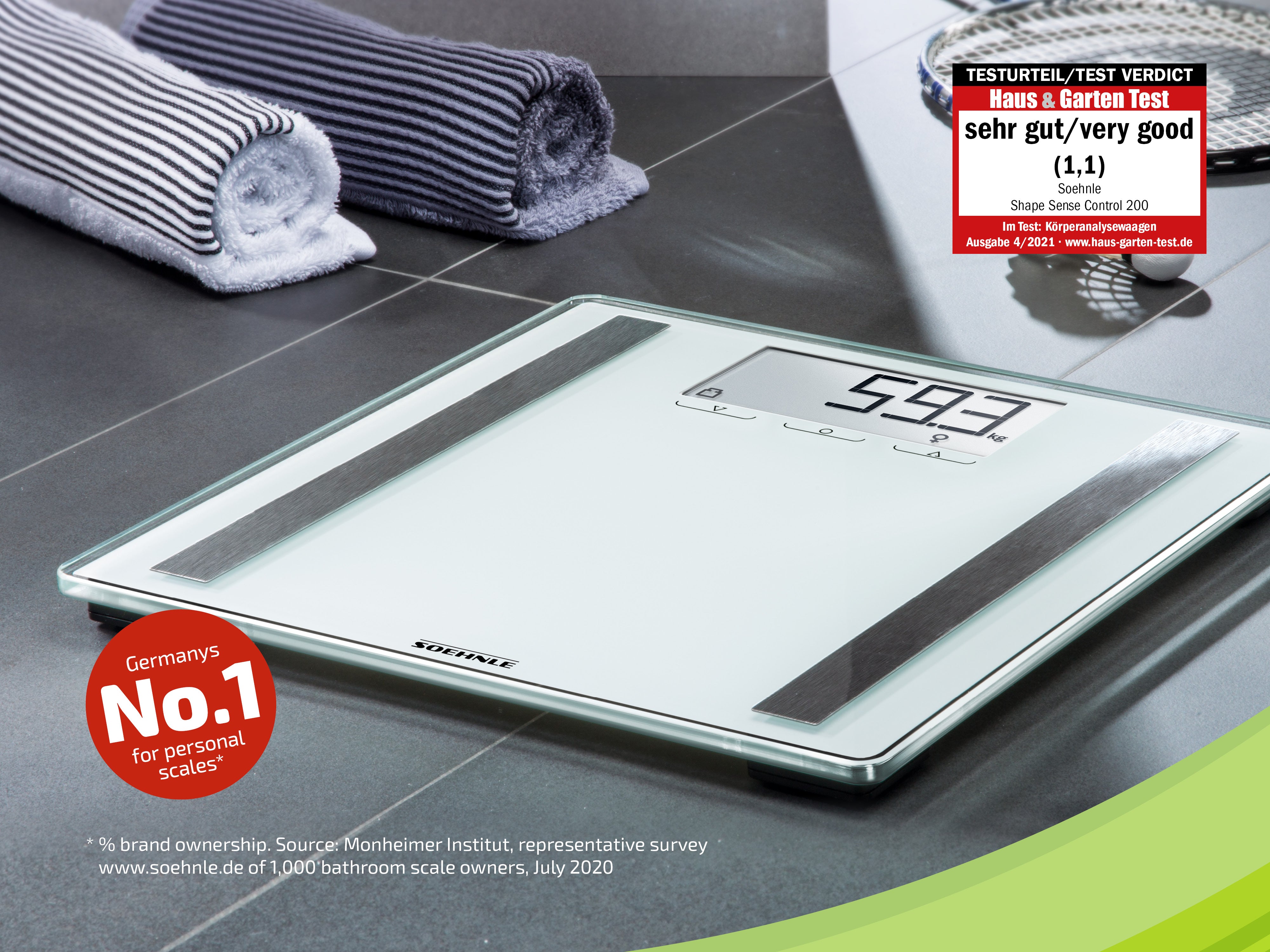 Soehnle Shape Sense Control 200 Digital Body Scale (180kg) - White