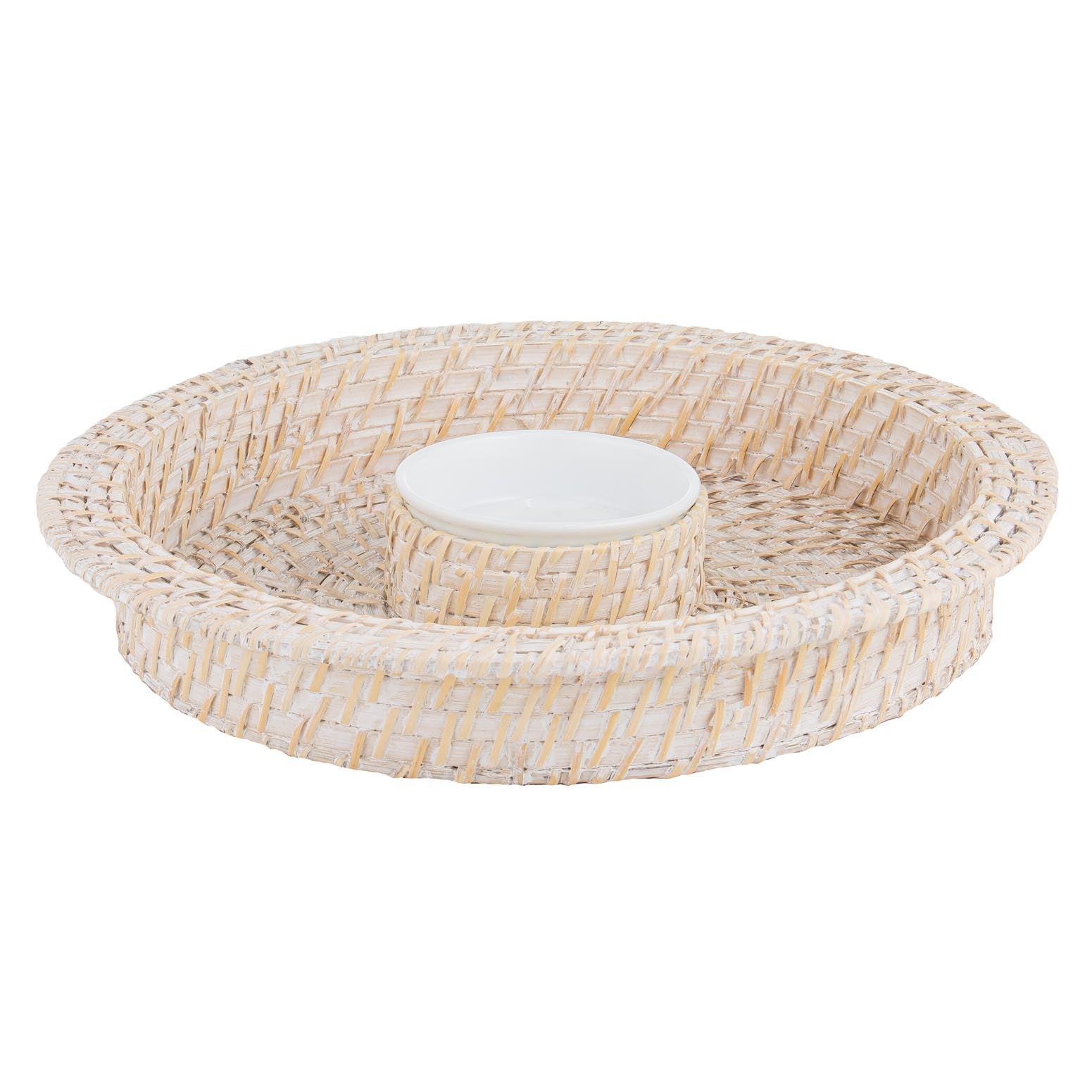 Ladelle Whitehaven Woven Chip & Dip Bowl