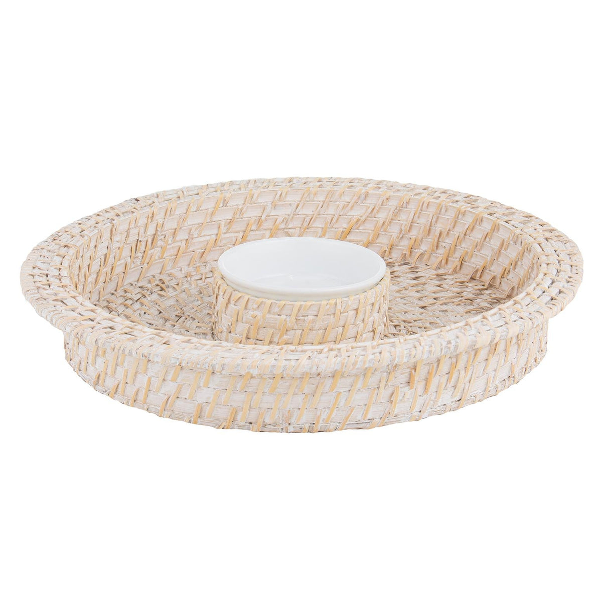 Ladelle Whitehaven Woven Chip & Dip Bowl
