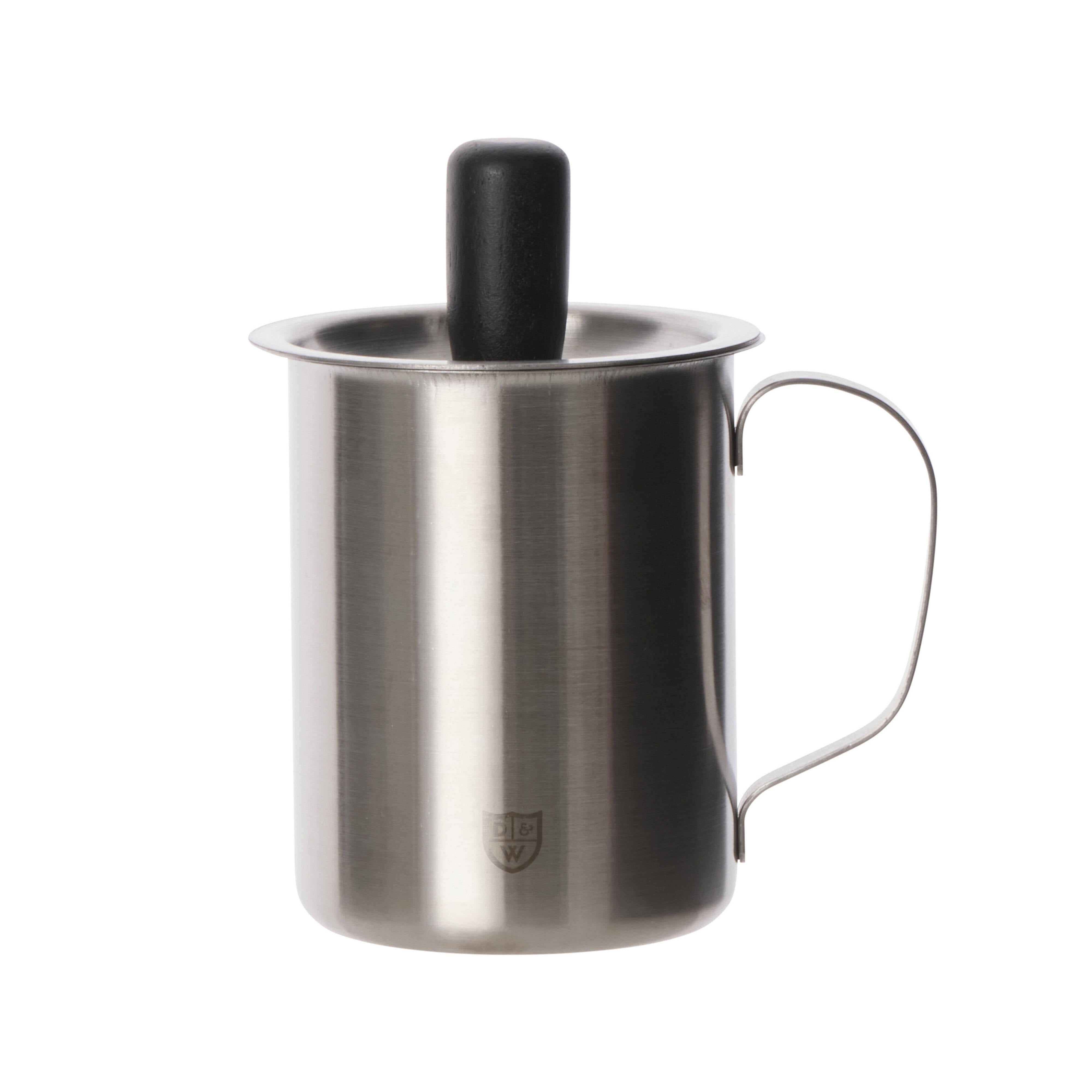 Davis & Waddell Ryder Basting Pot & Brush Set Chrome & Black