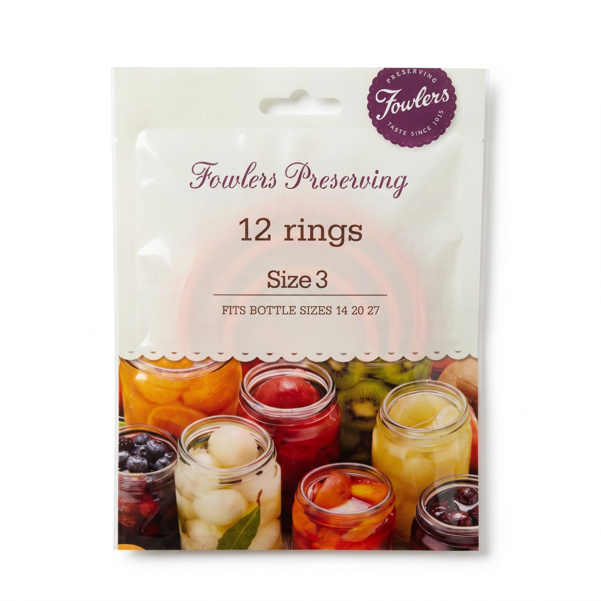 Fowlers Vacola Preserving Rings Size 3 - 12 Pack