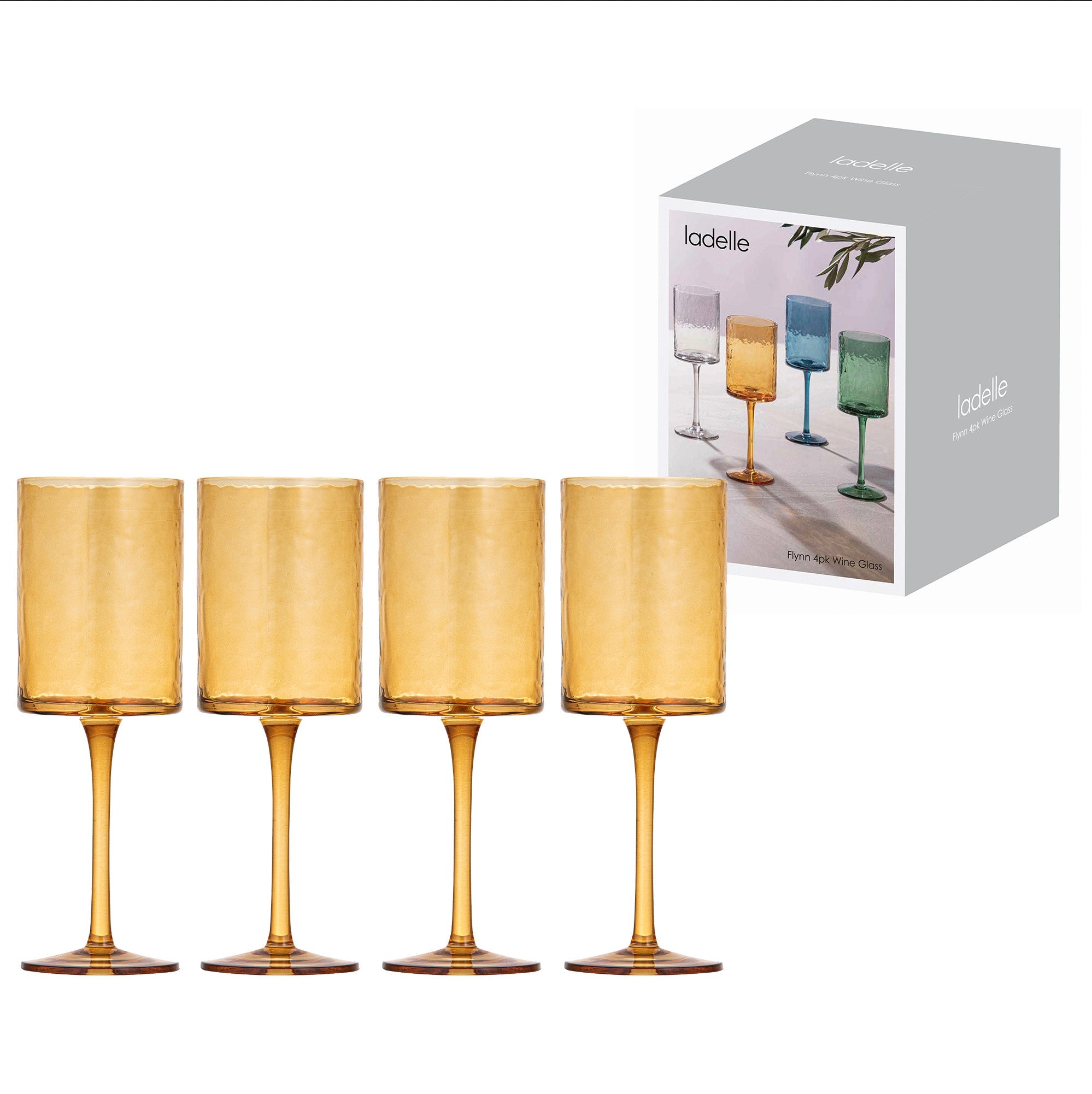 Ladelle Flynn Amber 4pk Wine Glass