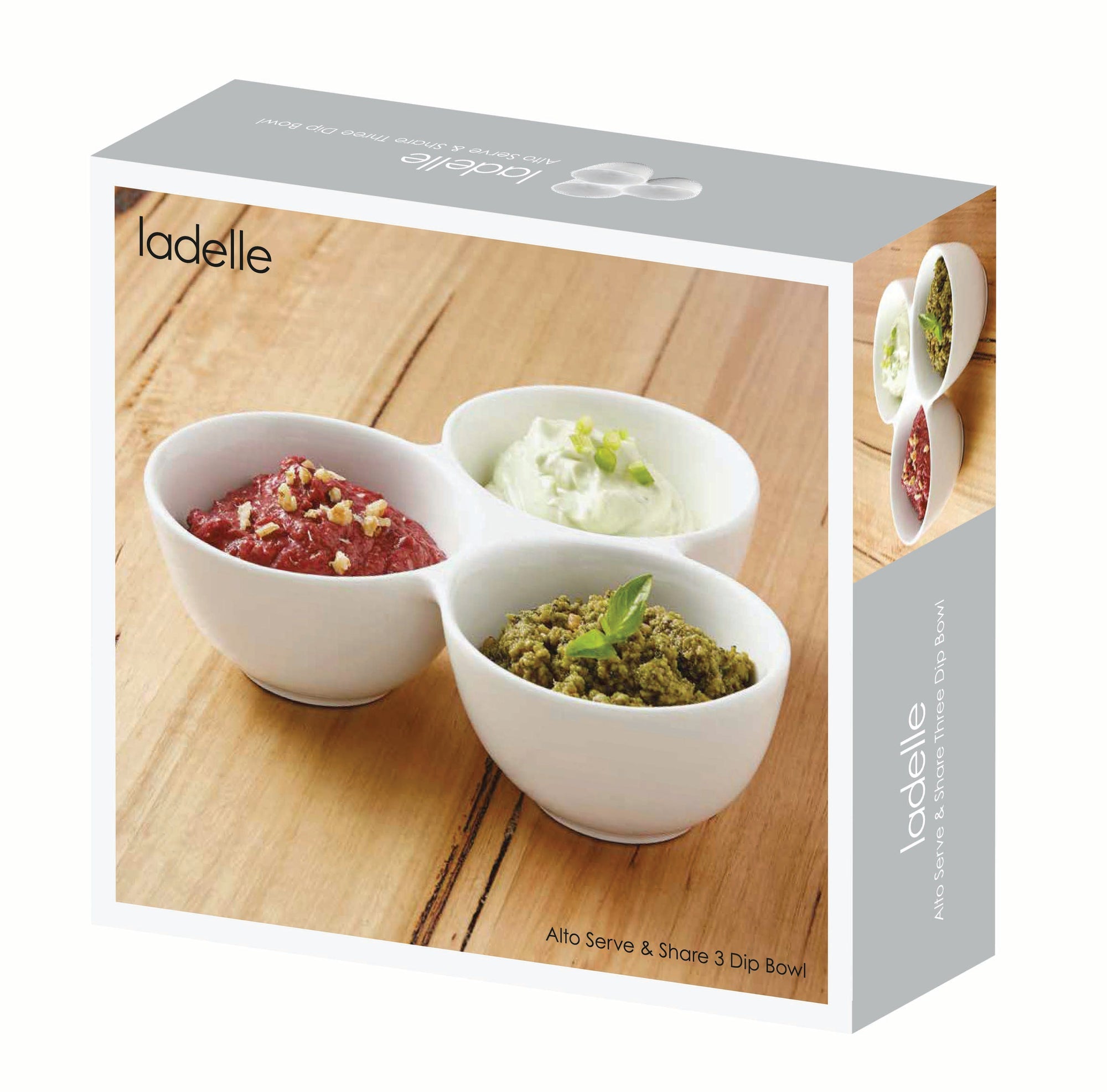 Ladelle Alto Serve & Share 3 Dip Bowl