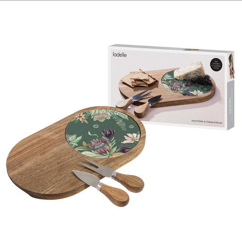 Ladelle Leura Platter and Cheese Knife Set