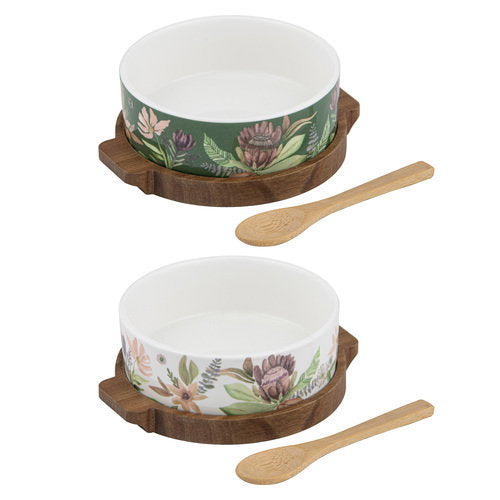 Ladelle Leura 3pc Asstd Bowl Spoon & Round Board
