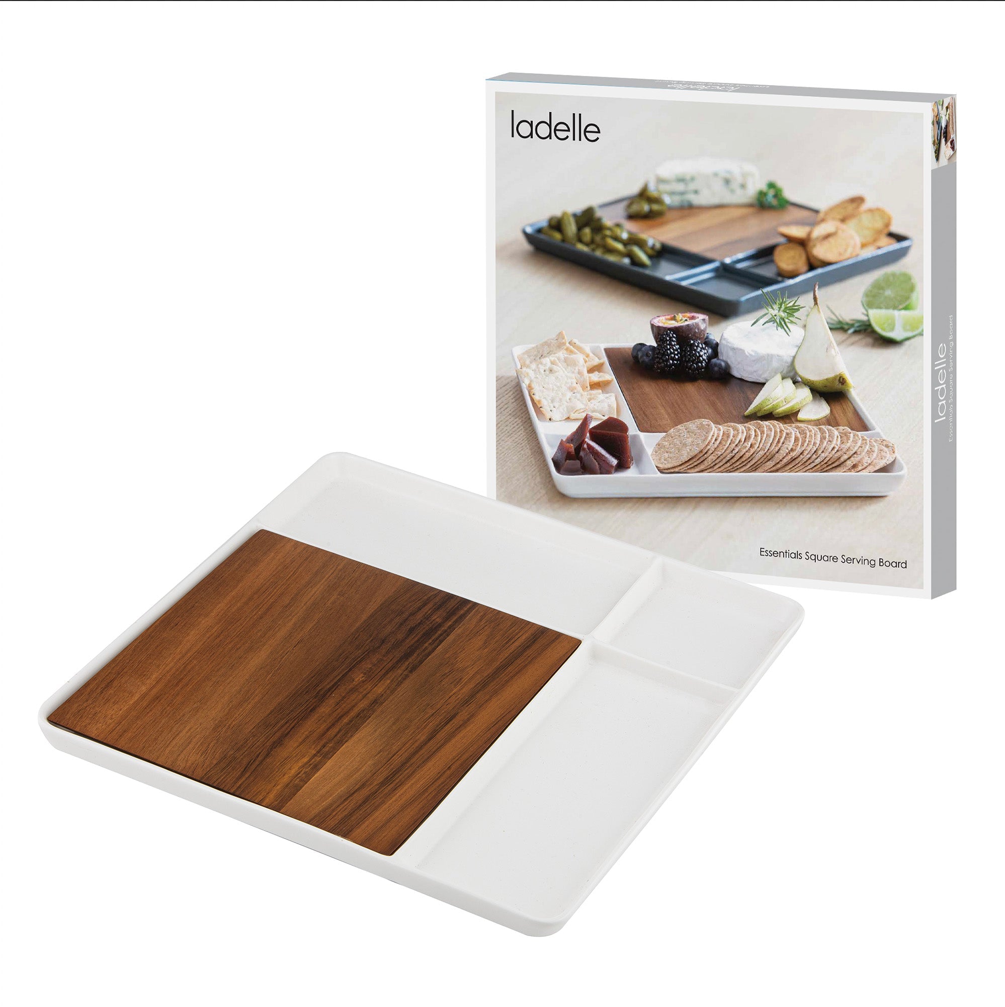 Ladelle Essentials White Square Serving Board