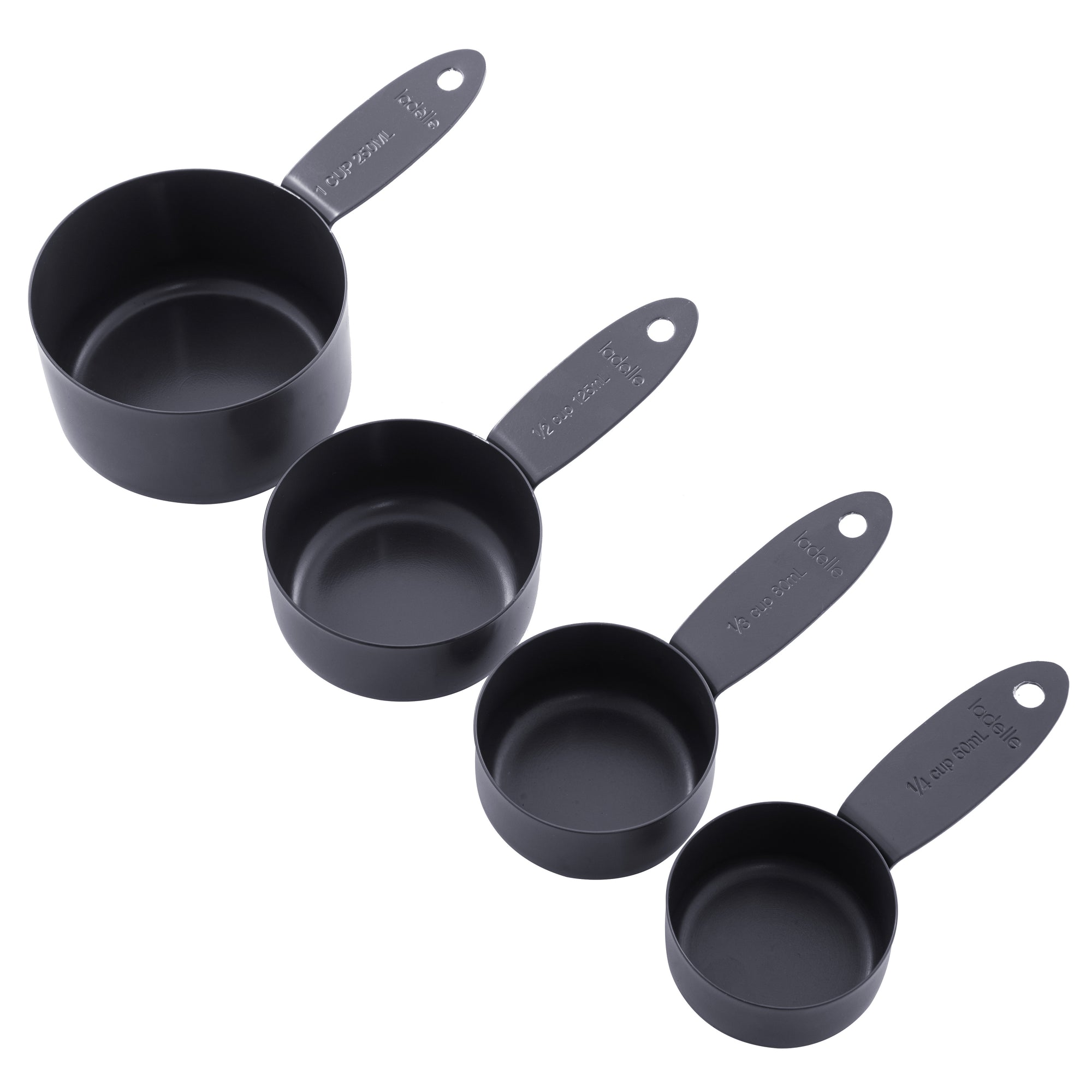 Ladelle Essentials Charcoal Set of 4 Measuring Cups