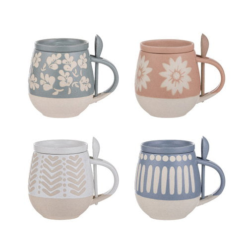 Ladelle Eloise Mixed Pack Mug Coaster Spoon Set