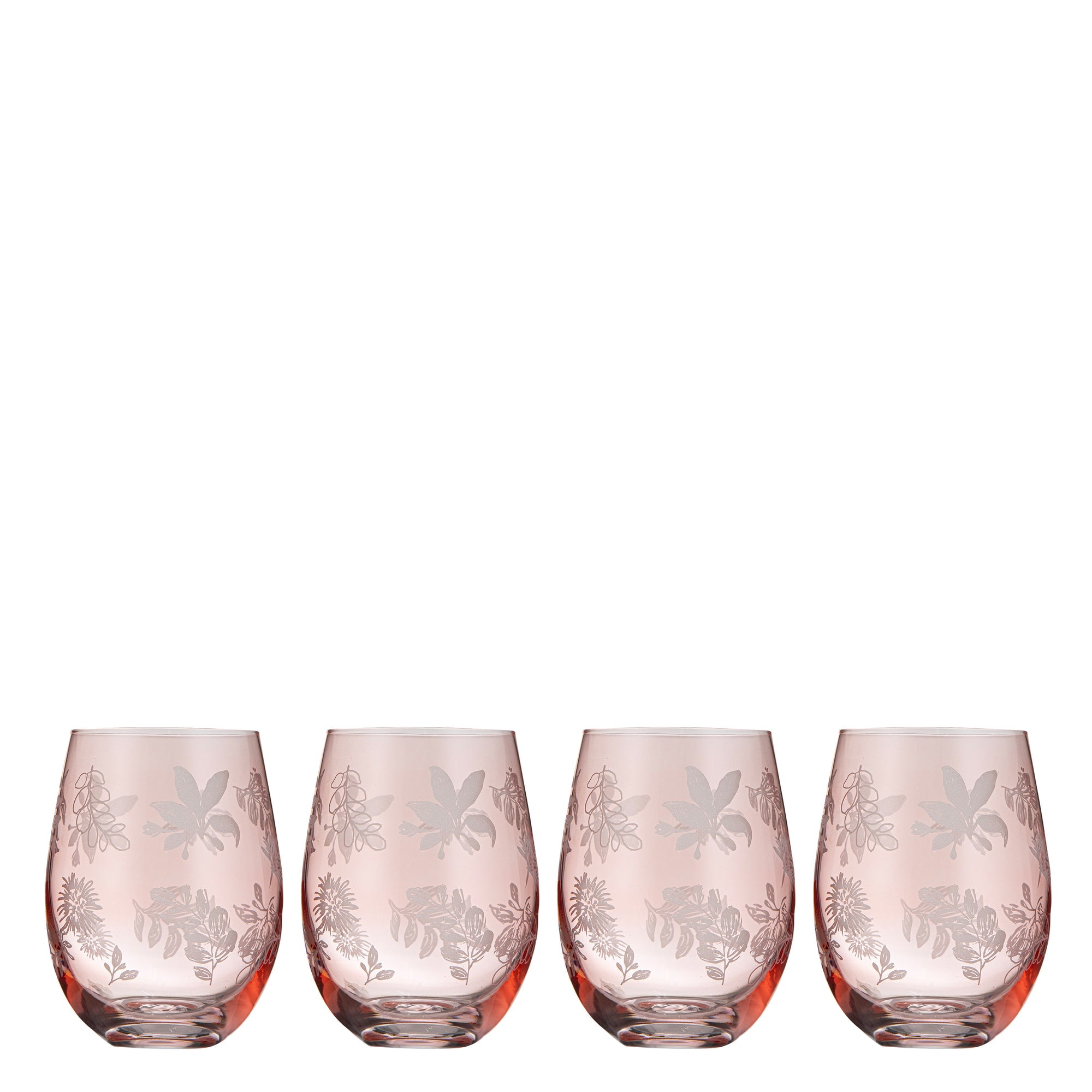 Ladelle Mossman Blush Etched 4pk Tumbler