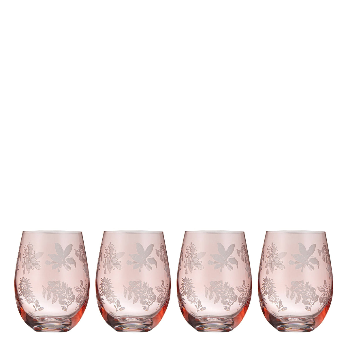 Ladelle Mossman Blush Etched 4pk Tumbler