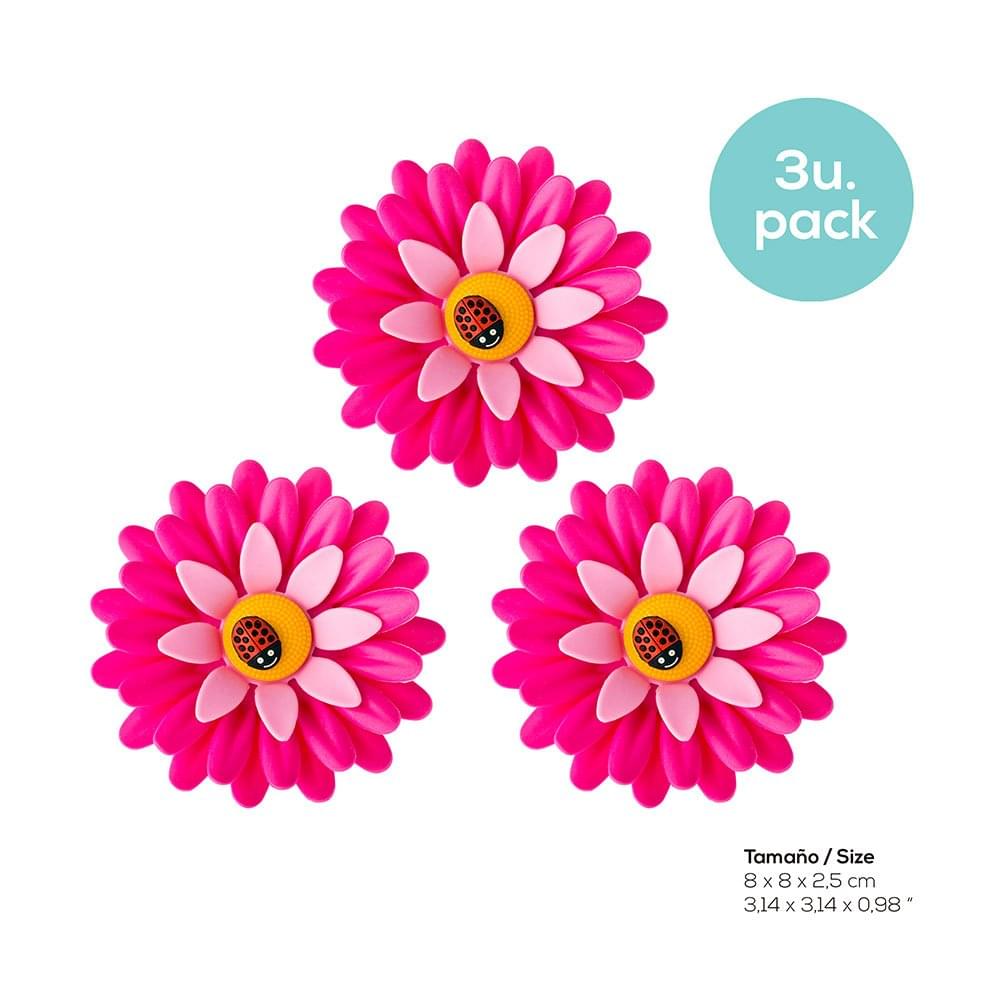 Vigar Flower Power Pink Magnet 3pc