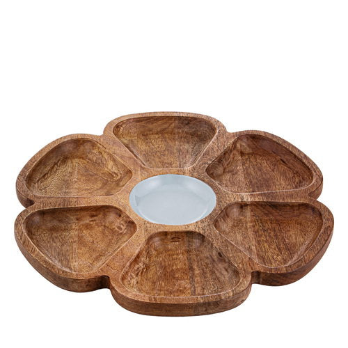 Ladelle Hayman Mango Wood Flower Serving Platter