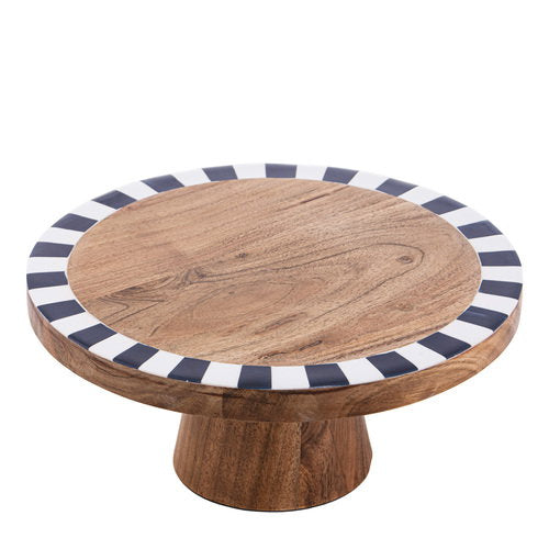 Ladelle Riviera Stripe Footed Serving Stand