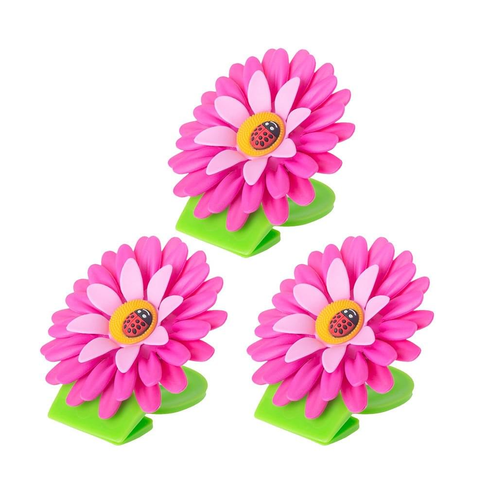 Flower Power Pink Magnet Clips