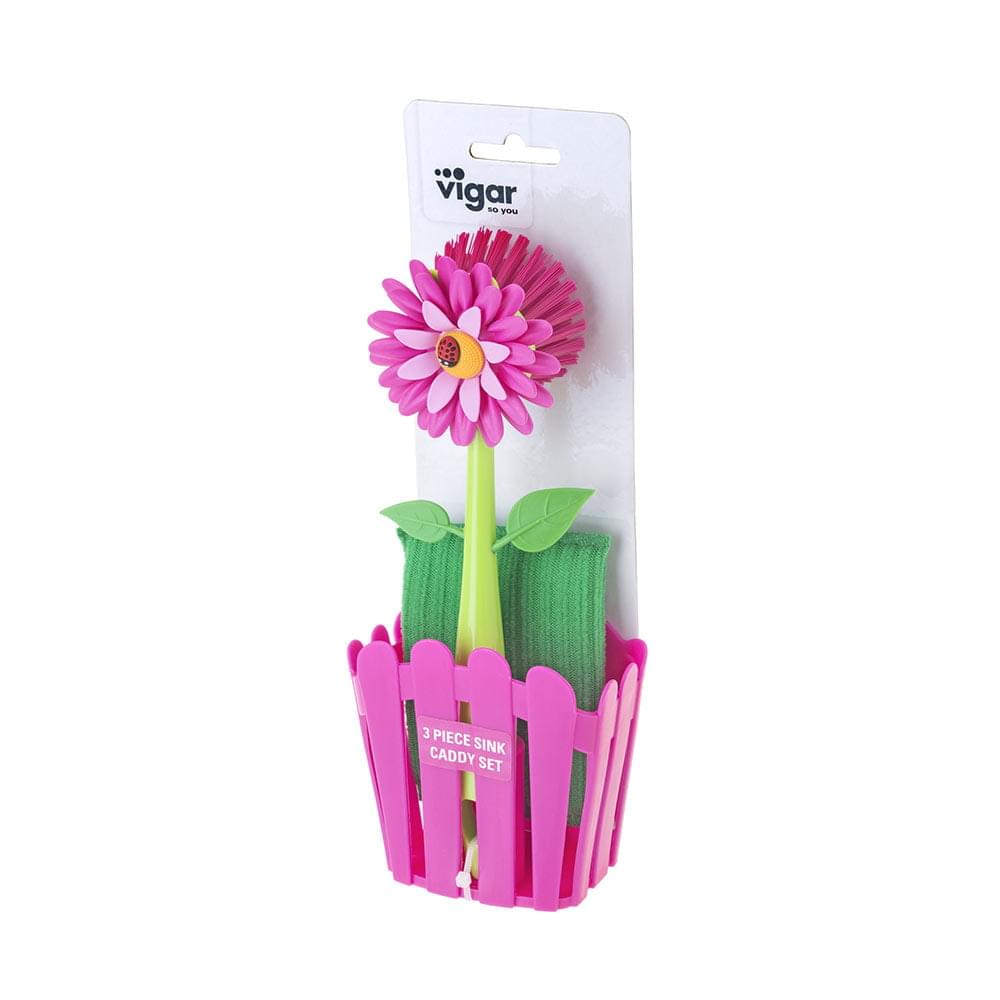 Vigar Flower Power 3pc Sink Caddy Set