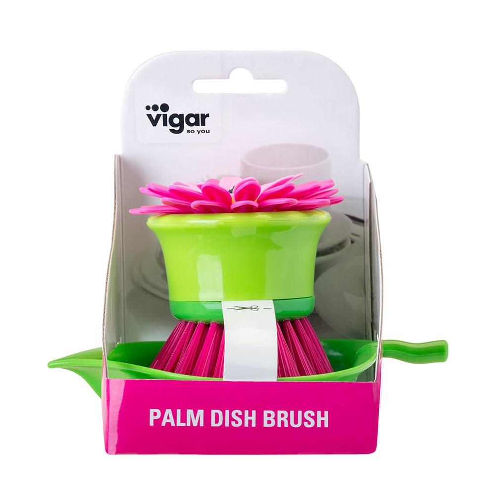 Vigar Flower Power Palm Dish Brush With Holder