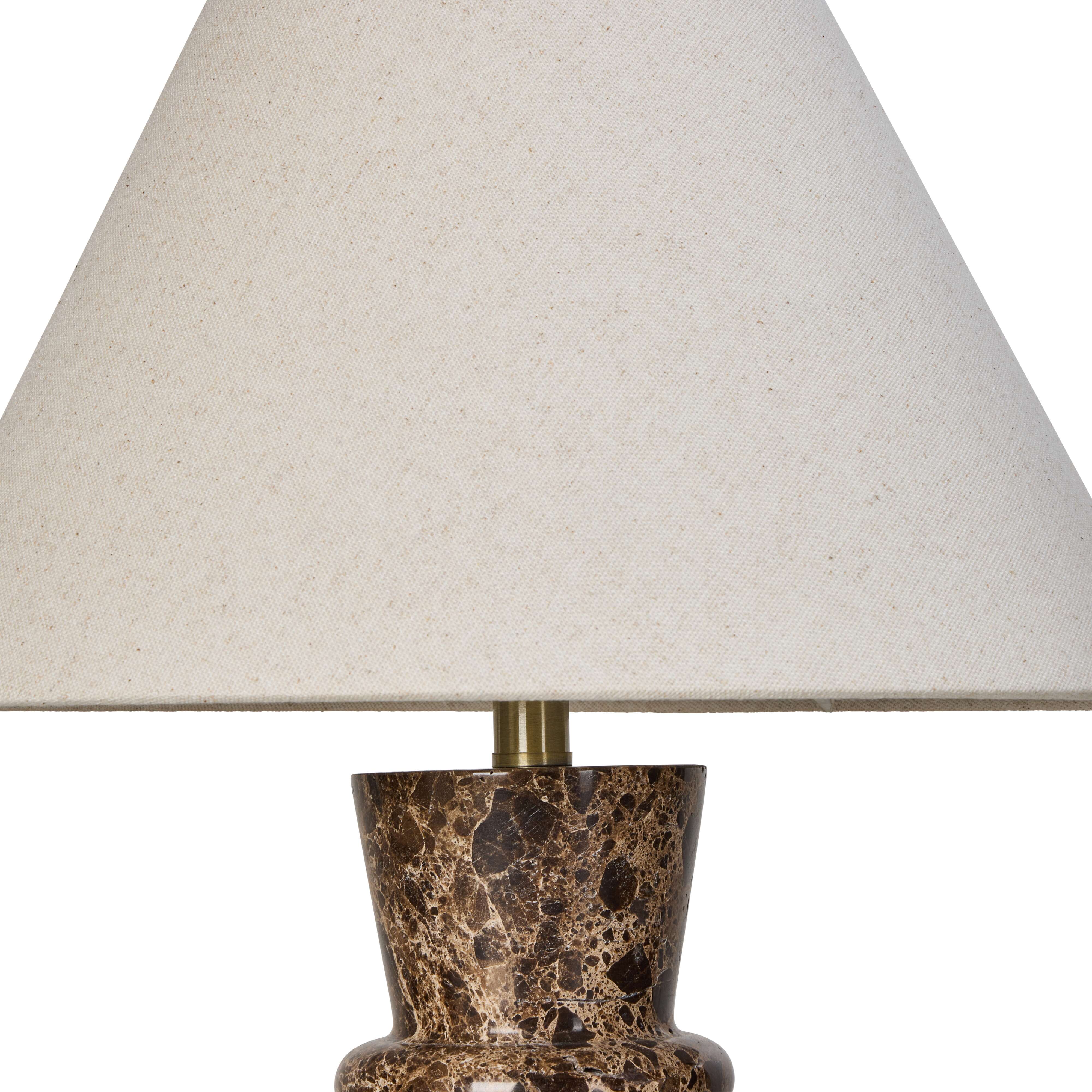 Amalfi Violet Table Lamp Brown & Natural