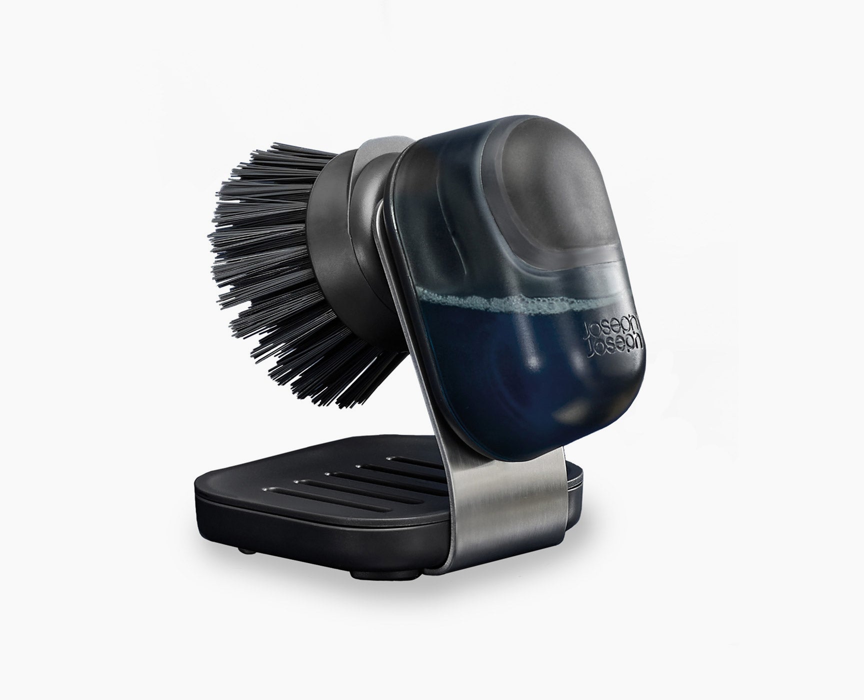 Joseph Joseph Sinktech Soap-Dispensing Palm Brush With Stainless-Steel  Storage Stand