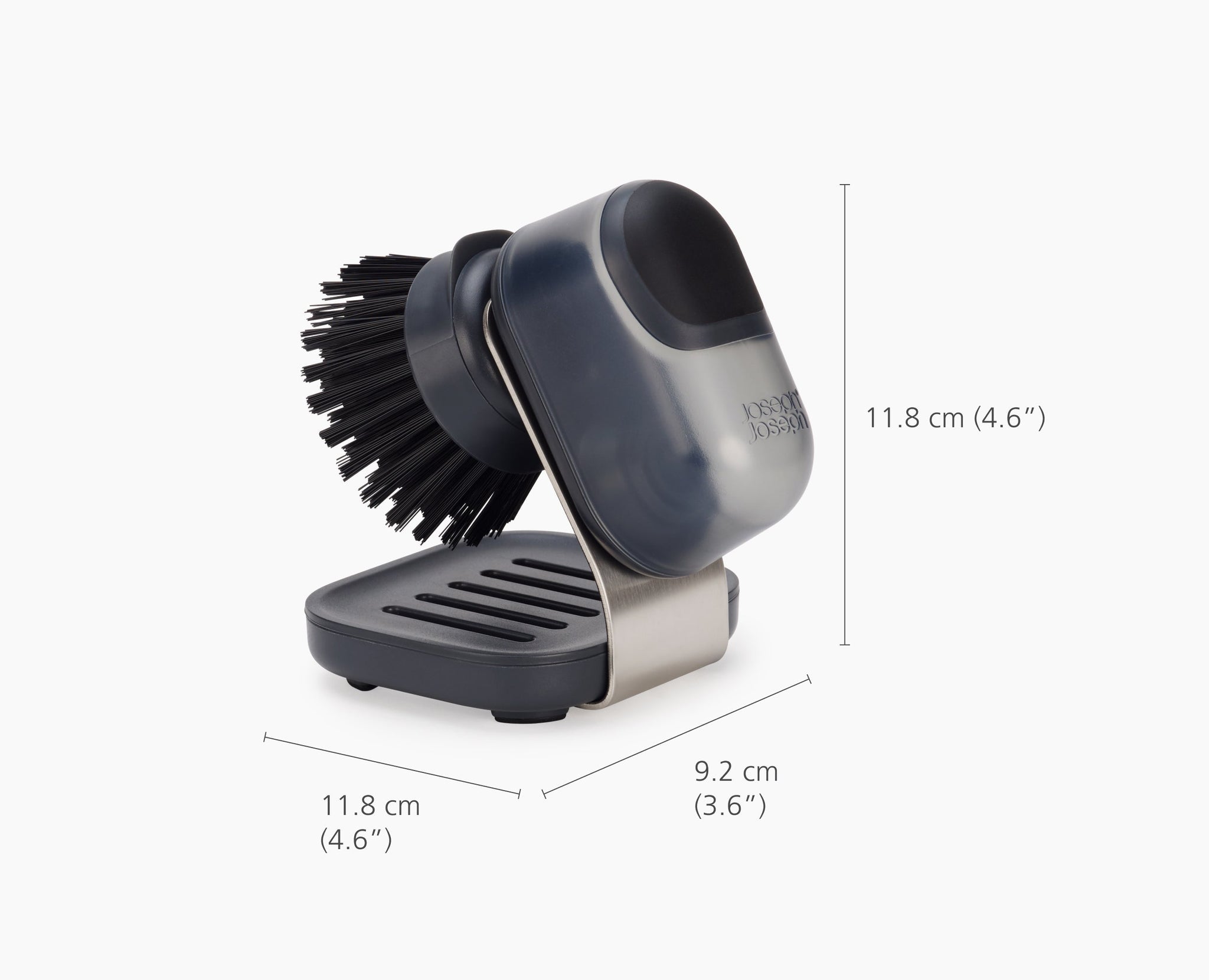 Joseph Joseph Sinktech Soap-Dispensing Palm Brush With Stainless-Steel  Storage Stand