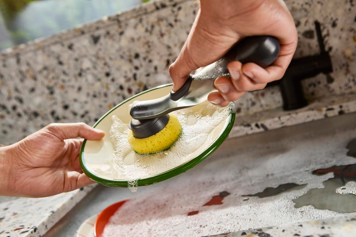 Joseph Joseph Sinktech Soap-Dispensing Dish Brush With Replacement Head