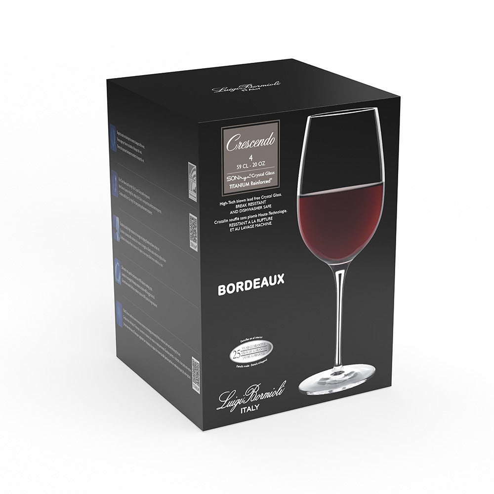 Luigi Bormioli Crescendo Bordeaux 590ml Set of 4