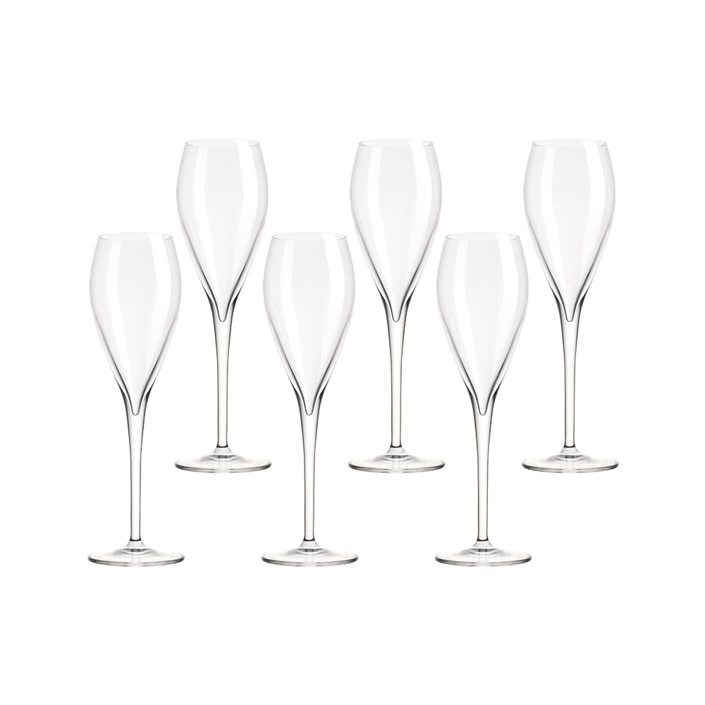 Luigi Bormioli Atelier Sparkling Wine Flute 200ml 6 pack