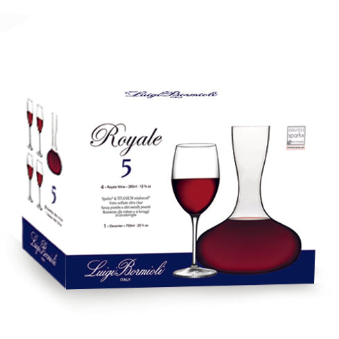 Luigi Bormioli Royale Wine Decanter Set Pack of 5