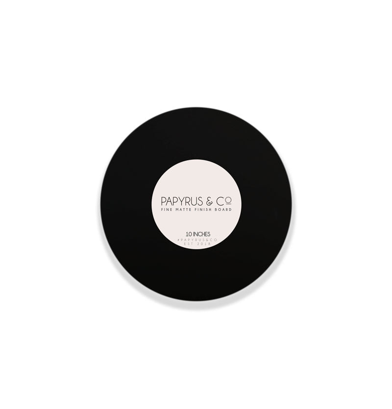 Papyrus Matte Masonite Cake Board Round Black 8in