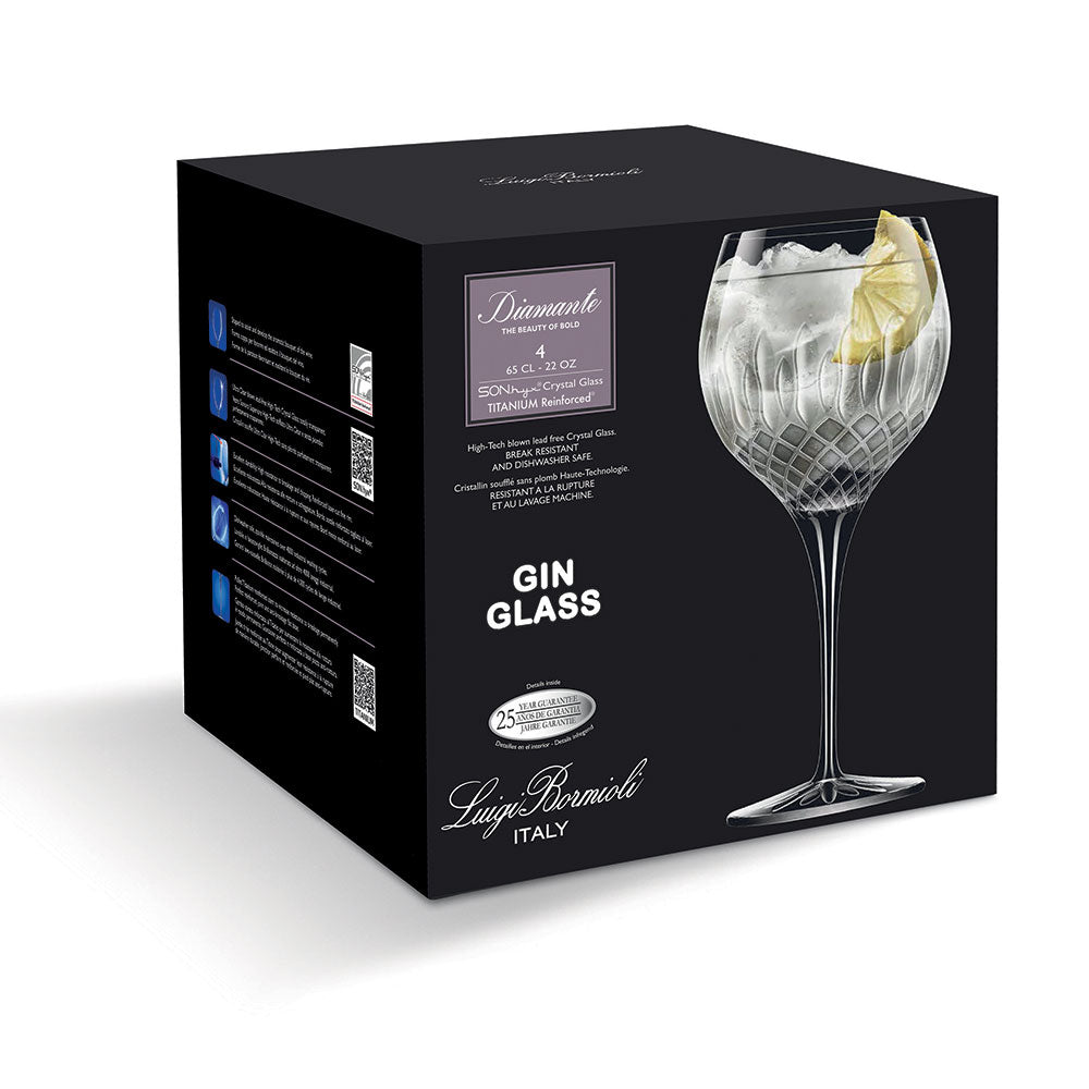 Luigi Bormioli Diamante Gin 650ml 4 pack