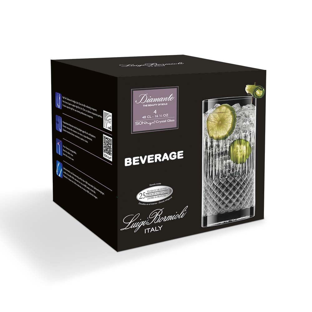 Luigi Bormioli Diamante Beverage 480ml 4 pack